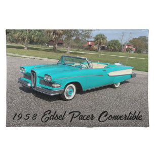 Vintage 1958 Edsel Pacer Convertible Cloth Placemat