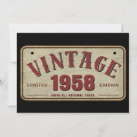 Vintage 1958 Limited Edition All Original Parts