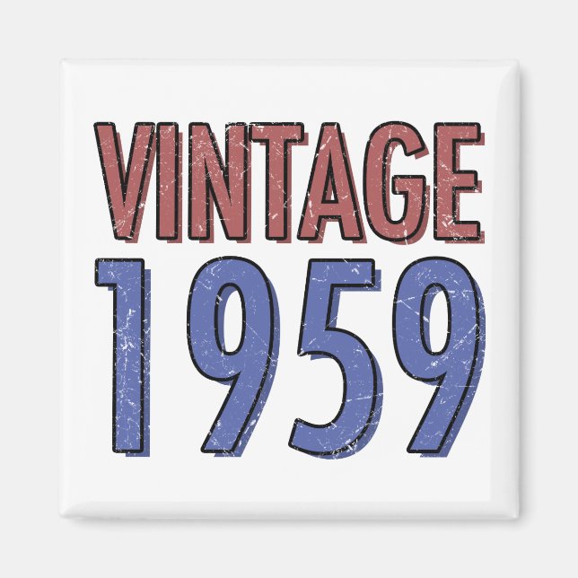 Vintage 1959 60th Birthday Magnet (Front)