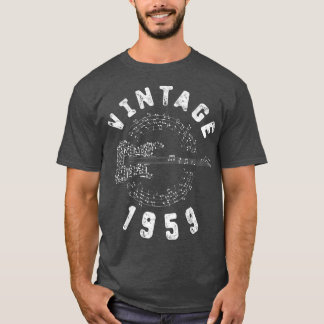 Vintage 1959 Birthday Limited Edition Guitar Music T-Shirt
