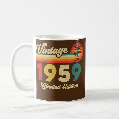 Vintage 1959 Birthday Men Women Retro Legend Coffee Mug
