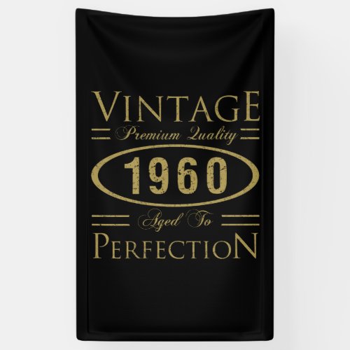 Vintage 1960 60th Birthday Premium Quality Banner
