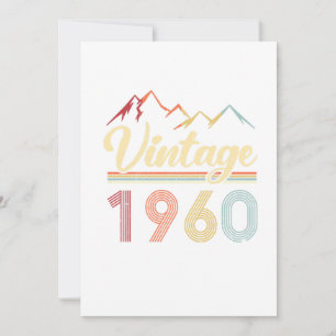 Vintage 1960 61th Birthday Retro 61 Years Old Invitation