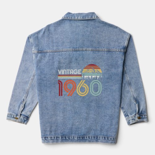 Vintage 1960 63rd Birthday  Turning 63 Year Old Bd Denim Jacket