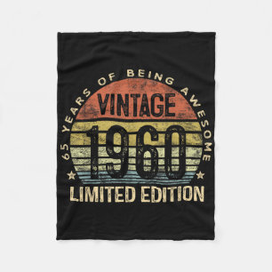 Vintage 1960 Limited Edition 65-year-old Gifts 65t Fleece Blanket