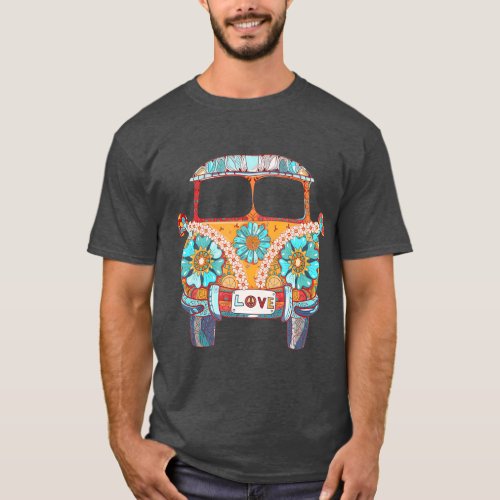 Vintage 1960s Hippie Micro Bus Van Gift T_Shirt