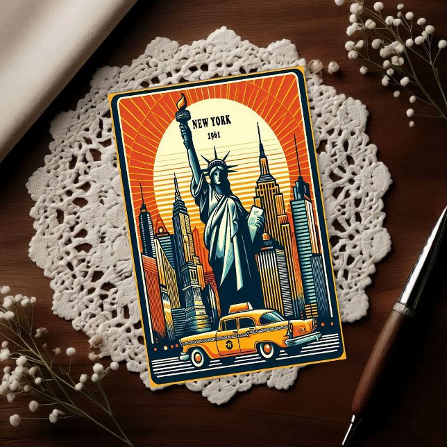 Vintage 1961 New York City Skyline Postcard (Creator Uploaded)