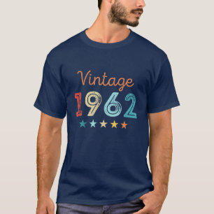 Vintage 1962 60Th Retro Birthday Gift 60 Years Old T-Shirt