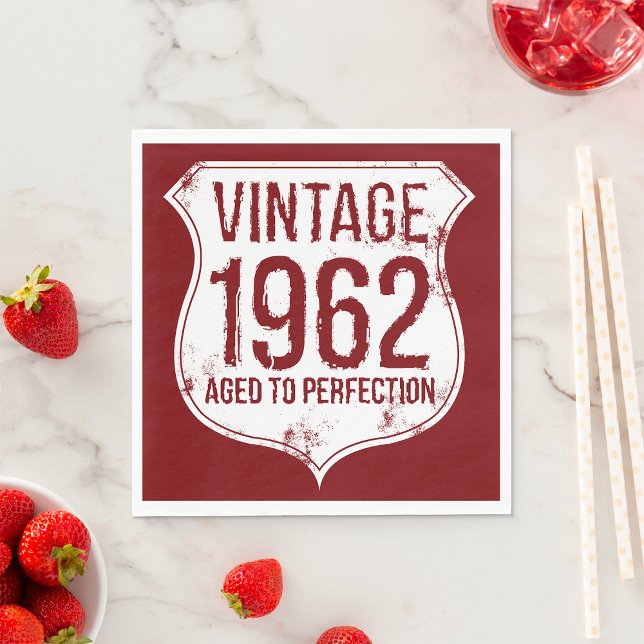 Vintage 1962 Aged To Perfection Napkins (Creator Uploaded)