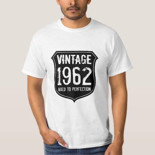 Vintage 1962 aged to perfection t shirt for men