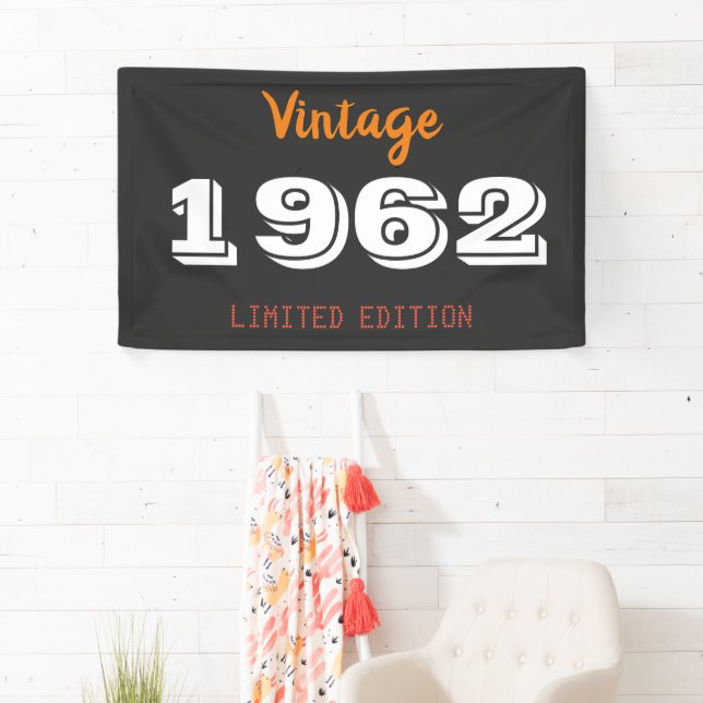Vintage 1962 Limited Edition 64th Birthday Gift Banner (Insitu)