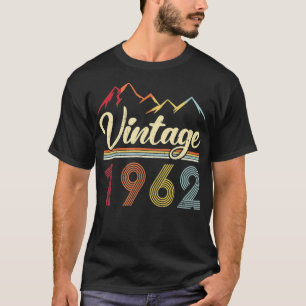 Vintage 1962 Retro Mountains 60th Birthday Gift  T-Shirt