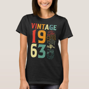 Vintage 1963 59 Year Old Birthday Camping Hiking   T-Shirt