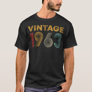 Vintage 1963 61St Birthday Gift Men Women 61 Years T-Shirt