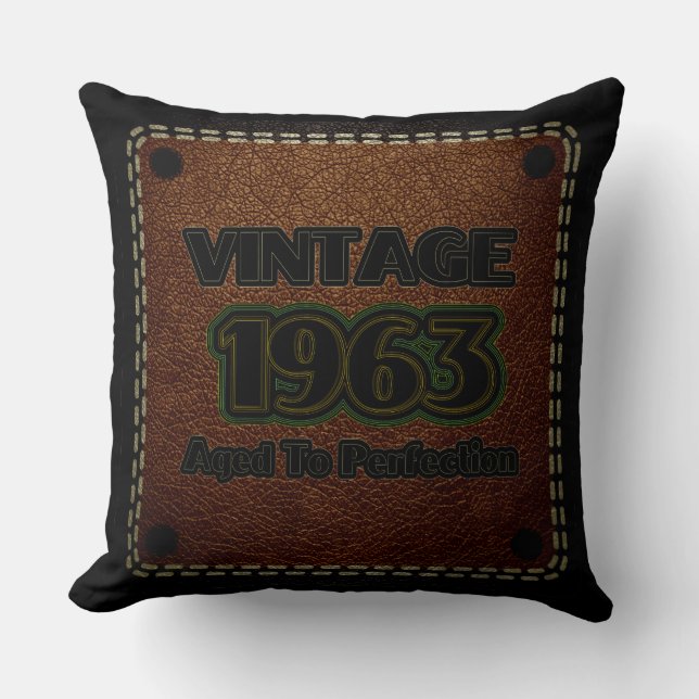 Vintage 1963 - Aged To Perfection Throw Pillow (Front)