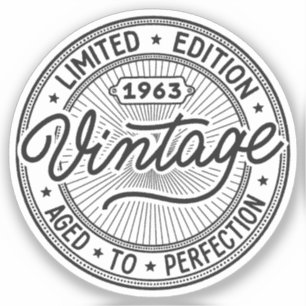 Vintage 1963 Birthday Sticker