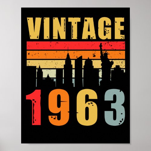 Vintage 1963 Made In 1963 Poster