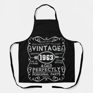 Vintage 1963 Man Myth Legend 58th Birthday Apron