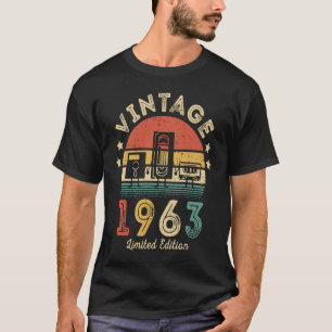 Vintage 1963 Retro Cassette 1963 59th Birthday 59  T-Shirt