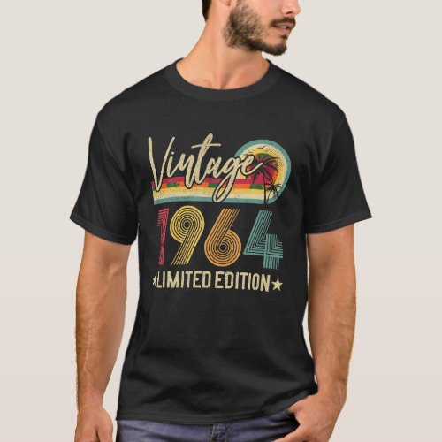 Vintage 1964 60th Birthday Gift 60 Years Old T_Shirt