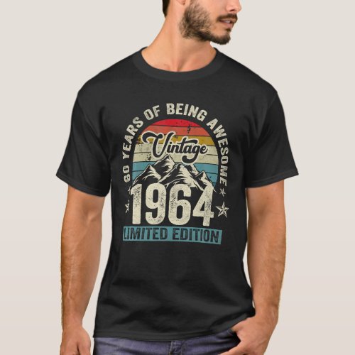 Vintage 1964 60th Birthday Retro 60 Years Of Being T_Shirt
