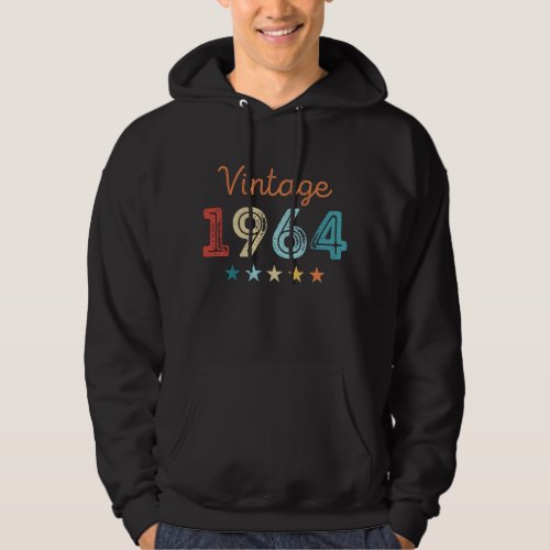 Vintage 1964 60th Birthday Retro Gift 60 year old Hoodie