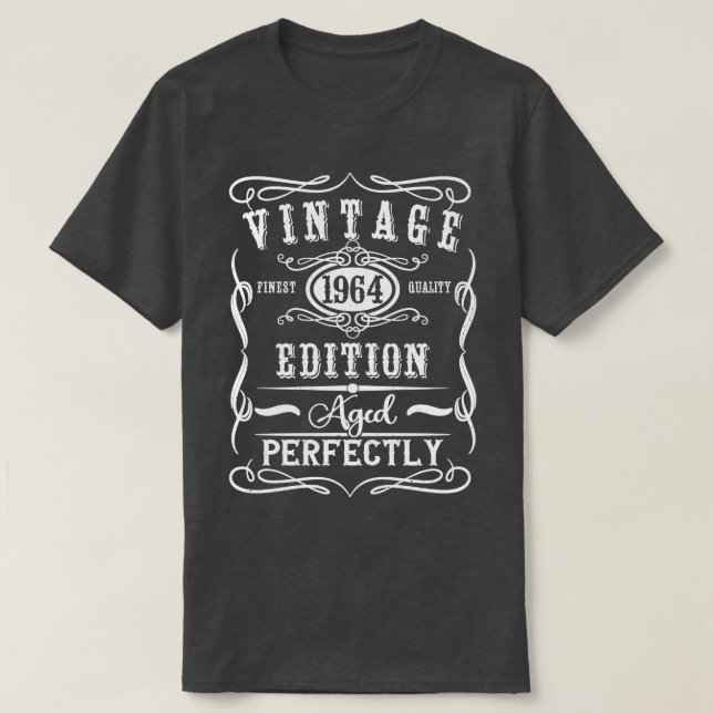 Vintage 1964 60th Birthday T-Shirt (Design Front)