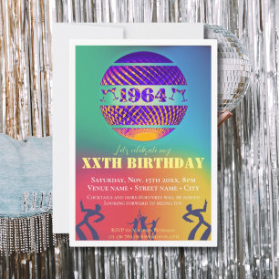 Vintage 1964 61st birthday party invitation