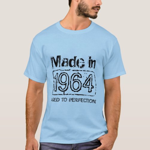 Vintage 1964 Aged to perfection birthday t shirt