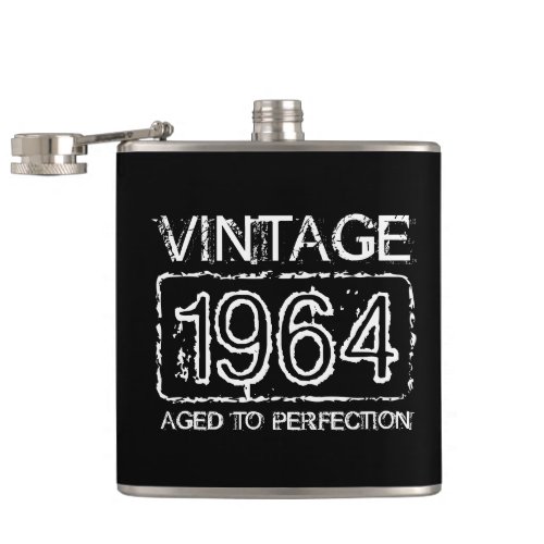 Vintage 1964 Aged to perfection flask for men