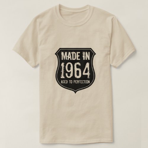 Vintage 1964 aged to perfection t shirt for men