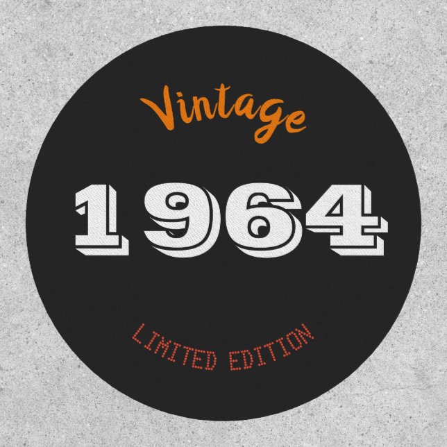 Vintage 1964 Limited Edition 62nd Birthday Gift  Patch (Front)