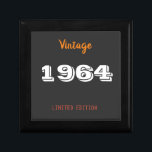Vintage 1964 Limited Edition 62nd Birthday Retro Gift Box<br><div class="desc">Vintage 1964 Limited Edition 62nd Birthday Gift Box – Retro Keepsake Favor Honor a special milestone with this Vintage 1964 Limited Edition 62nd Birthday Gift Box, a charming nod to a memorable era. Designed in a retro style and personalized for the 62nd birthday celebration, this favor box brings both elegance...</div>