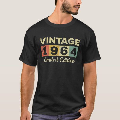Vintage 1964 Made In 1964 60th Birthday Women 60 T_Shirt