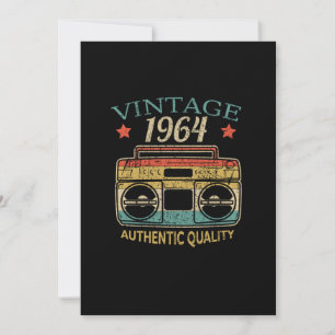 Vintage 1964 Radio Authentic Quality B-Day Gift Invitation