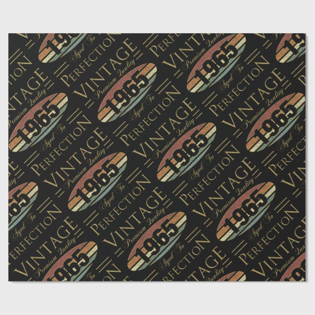 Vintage 1965 60th Birthday Wrapping Paper (Flat)