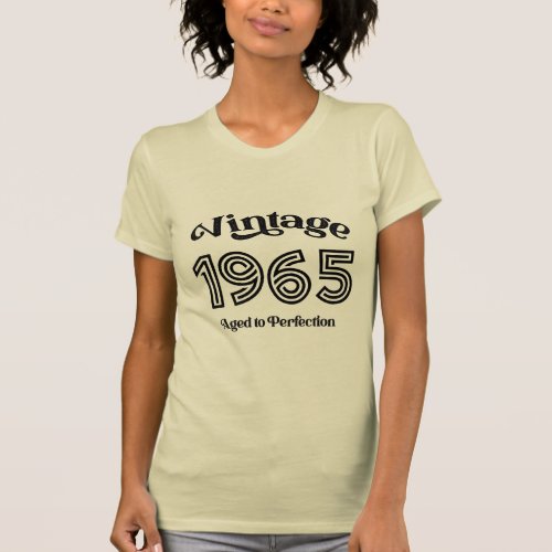 Vintage 1965 Birthday Aged to Perfection T_Shirt