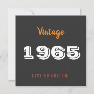 Vintage 1965 limited edition 60th Birthday Gift Save The Date