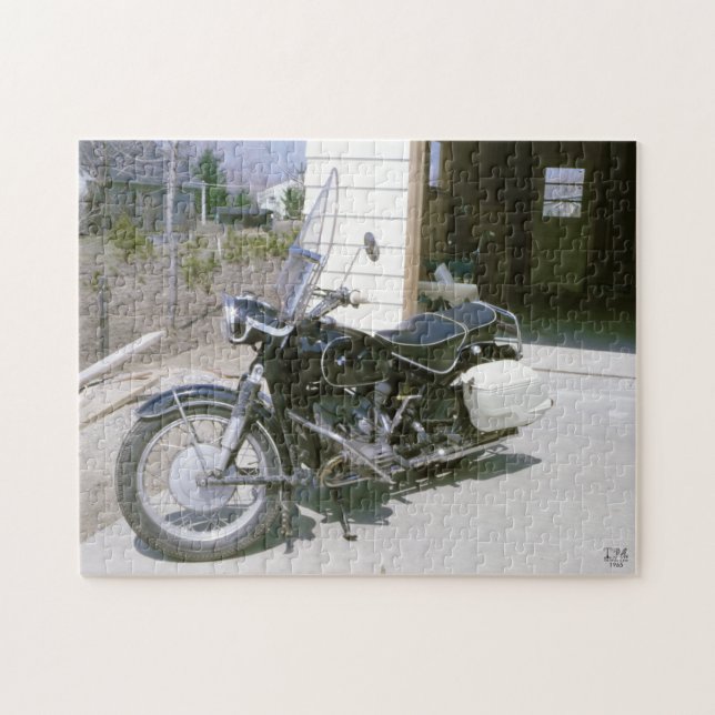Vintage 1965 Motorcycle Jigsaw Puzzle (Horizontal)