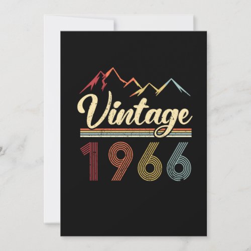 Vintage 1966 55th Birthday Retro 55 Years Old Invitation