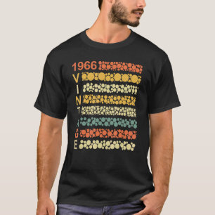 Vintage 1966 Birthday Gift retro 60's Years Old po T-Shirt