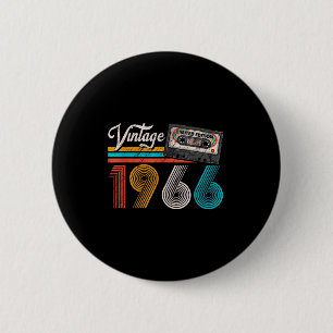 Vintage 1966 cassette tape 60th birthday 60 years button