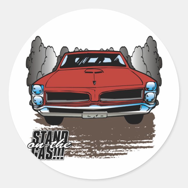 Vintage 1966 GTO Classic Round Sticker (Front)