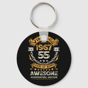 Vintage 1967 60th Birthday 55 Years Old Keychain