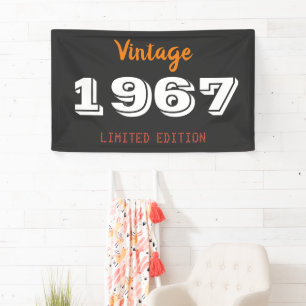 Vintage 1967 Birthday – 59th Birthday Party Decor Banner