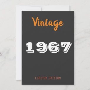 Vintage 1967 Limited Edition Birthday Invitation