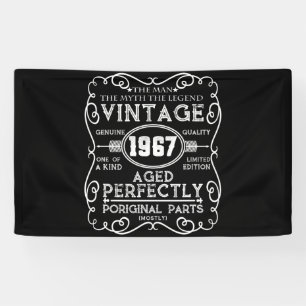 Vintage 1967 Man Myth Legend 54th Birthday Banner