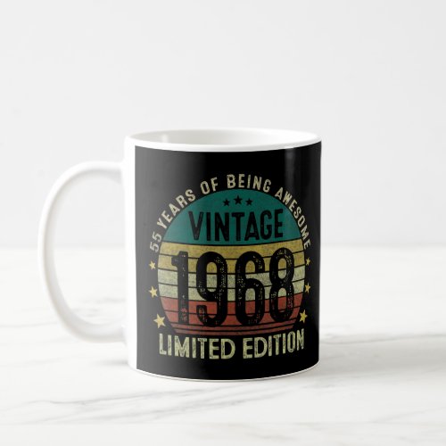 Vintage 1968 55 Years Old 55th Birthday  For Men 1 Coffee Mug