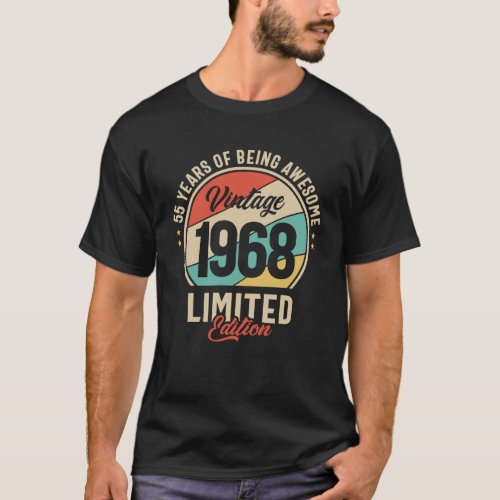 Vintage 1968 _ 55th Birthday T_Shirt