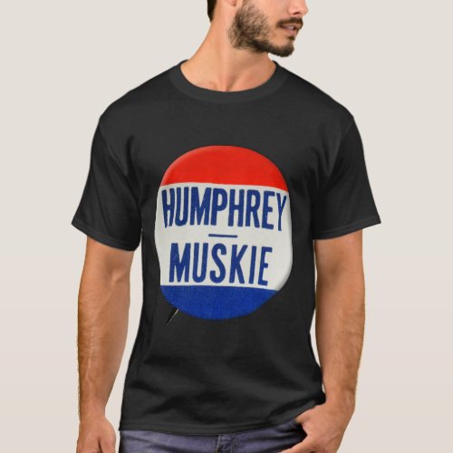 Vintage 1968 Hubert Humphrey Edmund Muskie T_Shirt